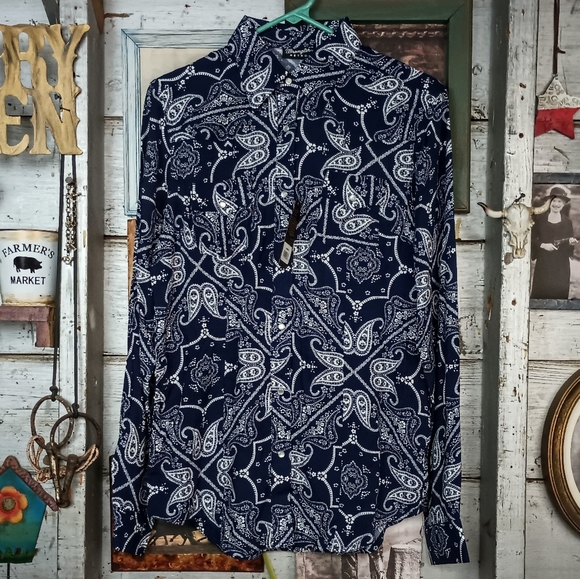Wrangler Tops - NWT Wrangler retro Western snap shirt